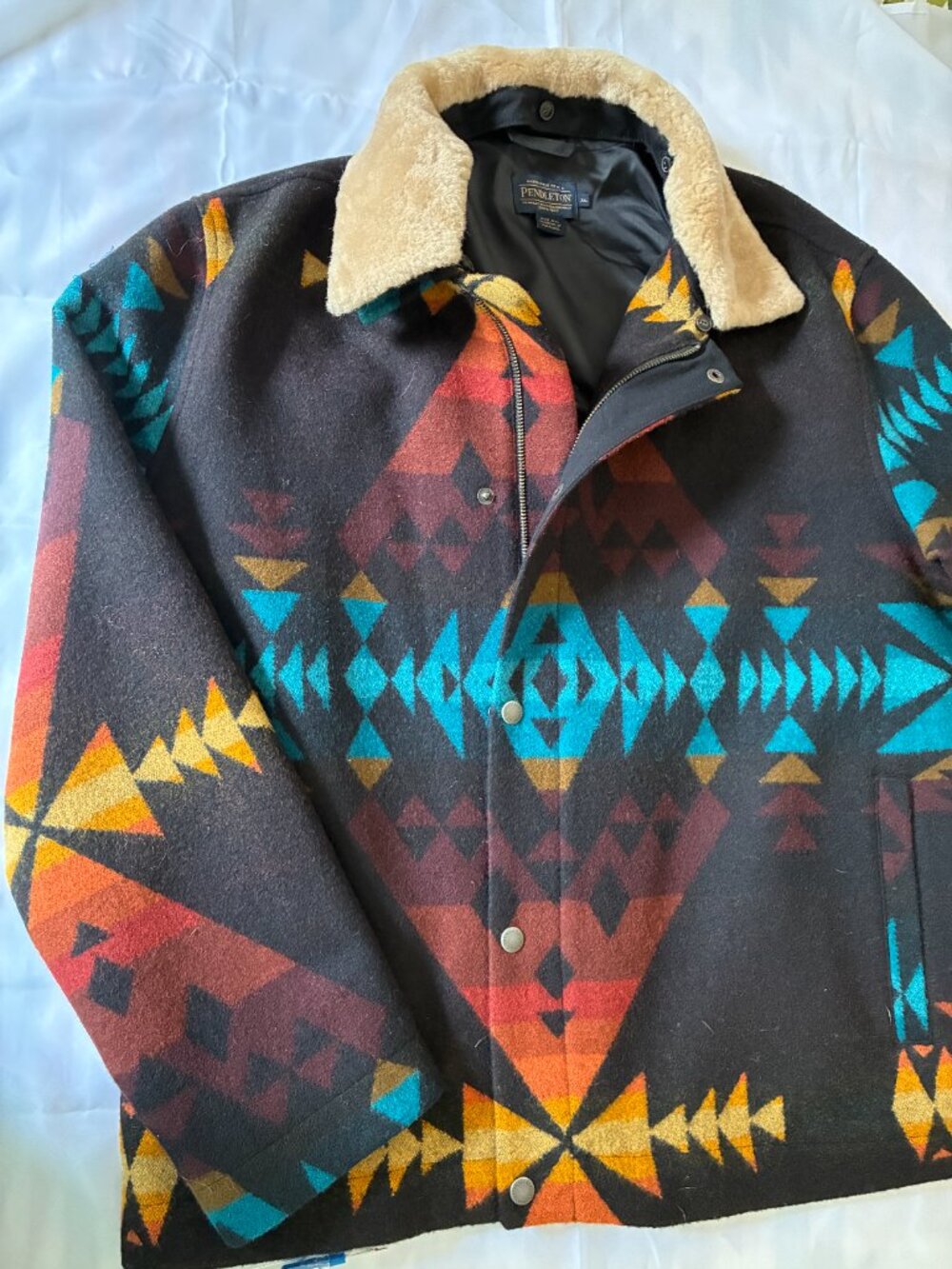 Men's Pendleton Silverton Wool Diamond Peak Coat - XL - Picture 5 of 14